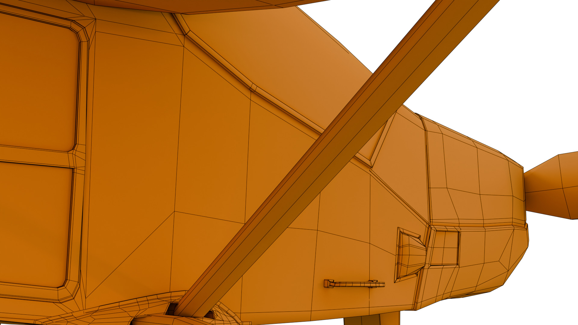 Safari Plane - Medium Poly Game-Ready 3D Model Low-poly 3D model_29