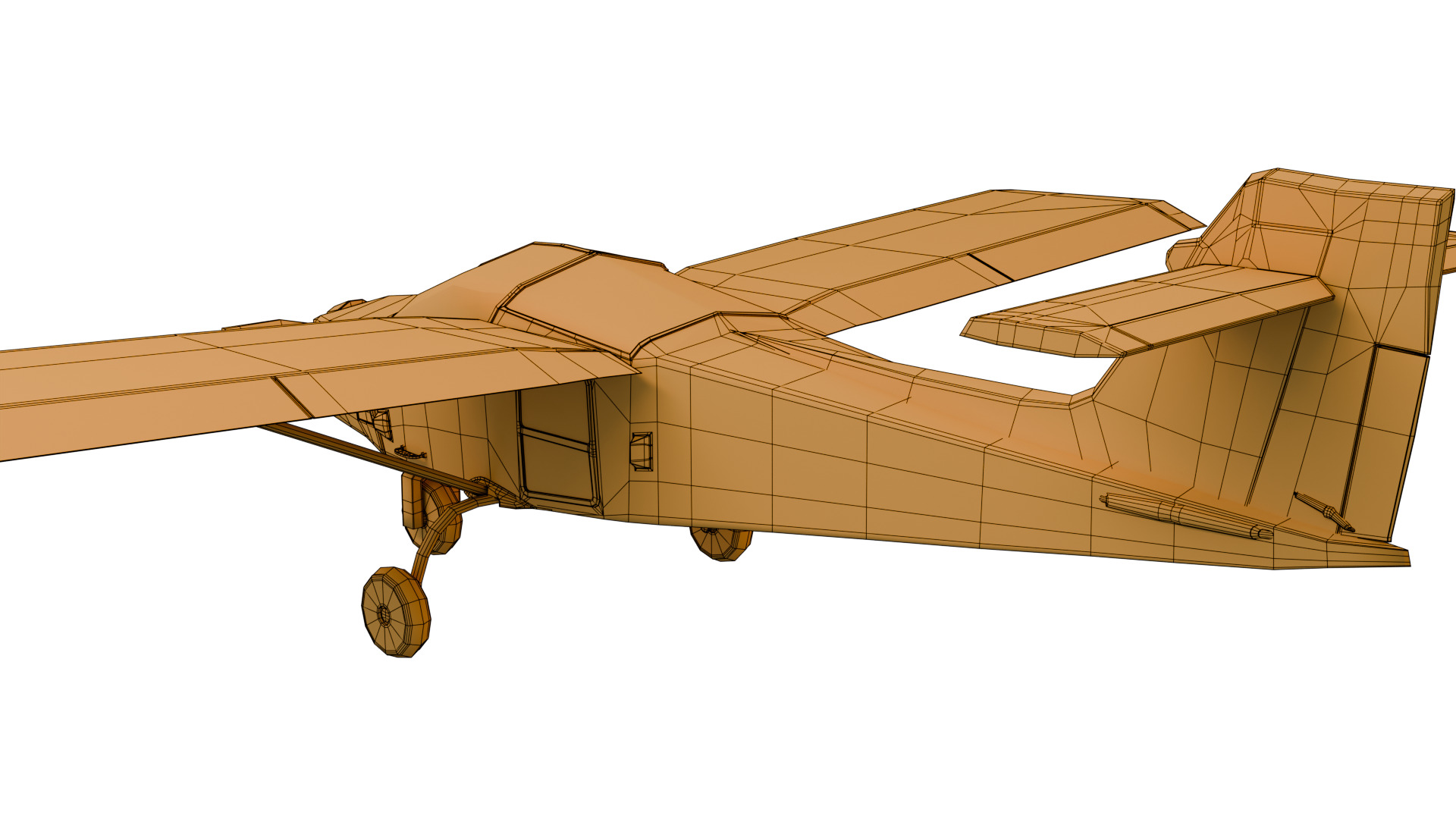Safari Plane - Medium Poly Game-Ready 3D Model Low-poly 3D model_20