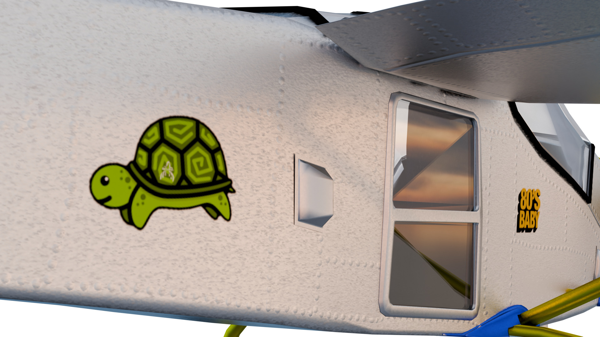 Safari Plane - Medium Poly Game-Ready 3D Model Low-poly 3D model_12