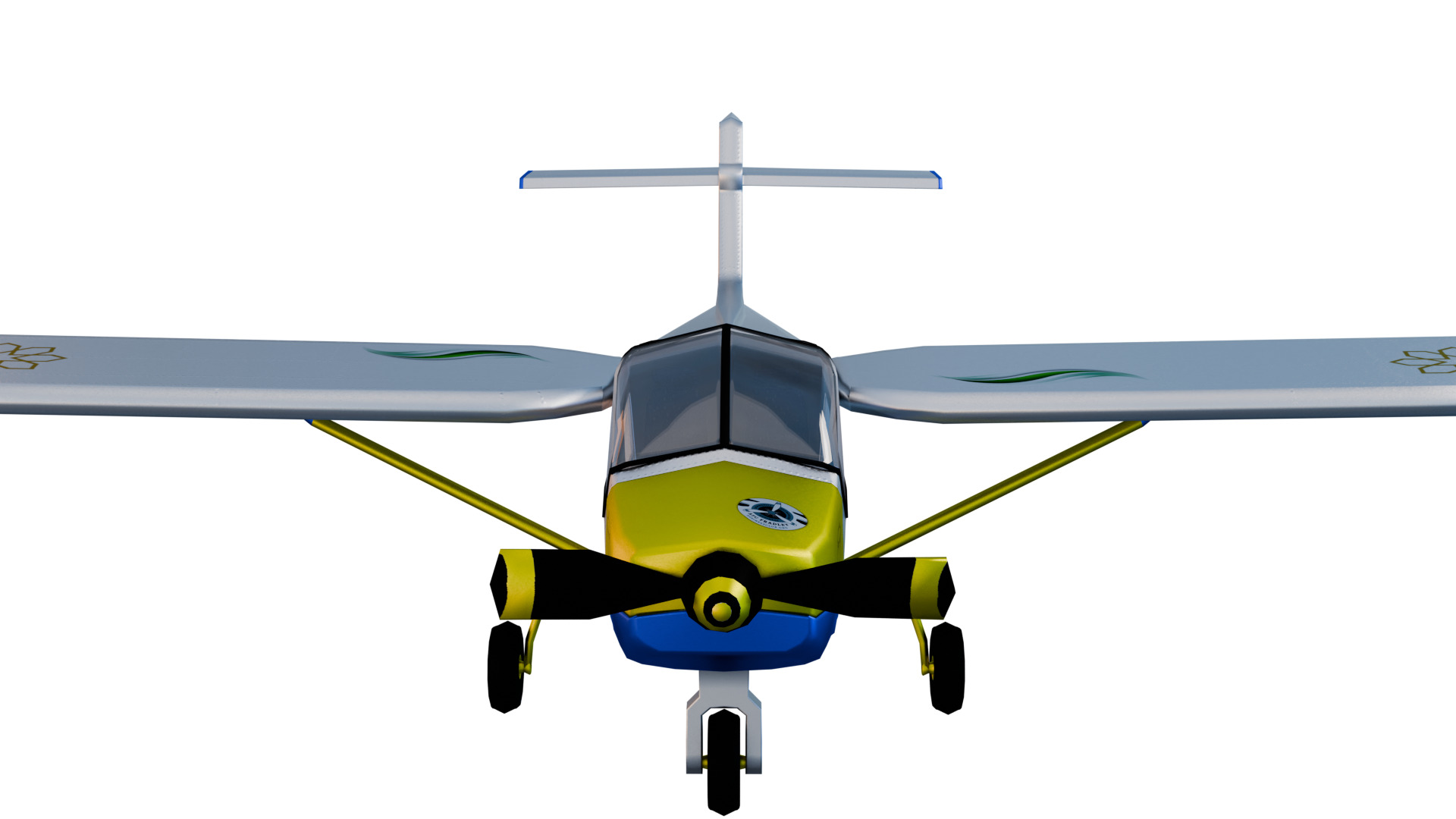 Safari Plane - Medium Poly Game-Ready 3D Model Low-poly 3D model_8