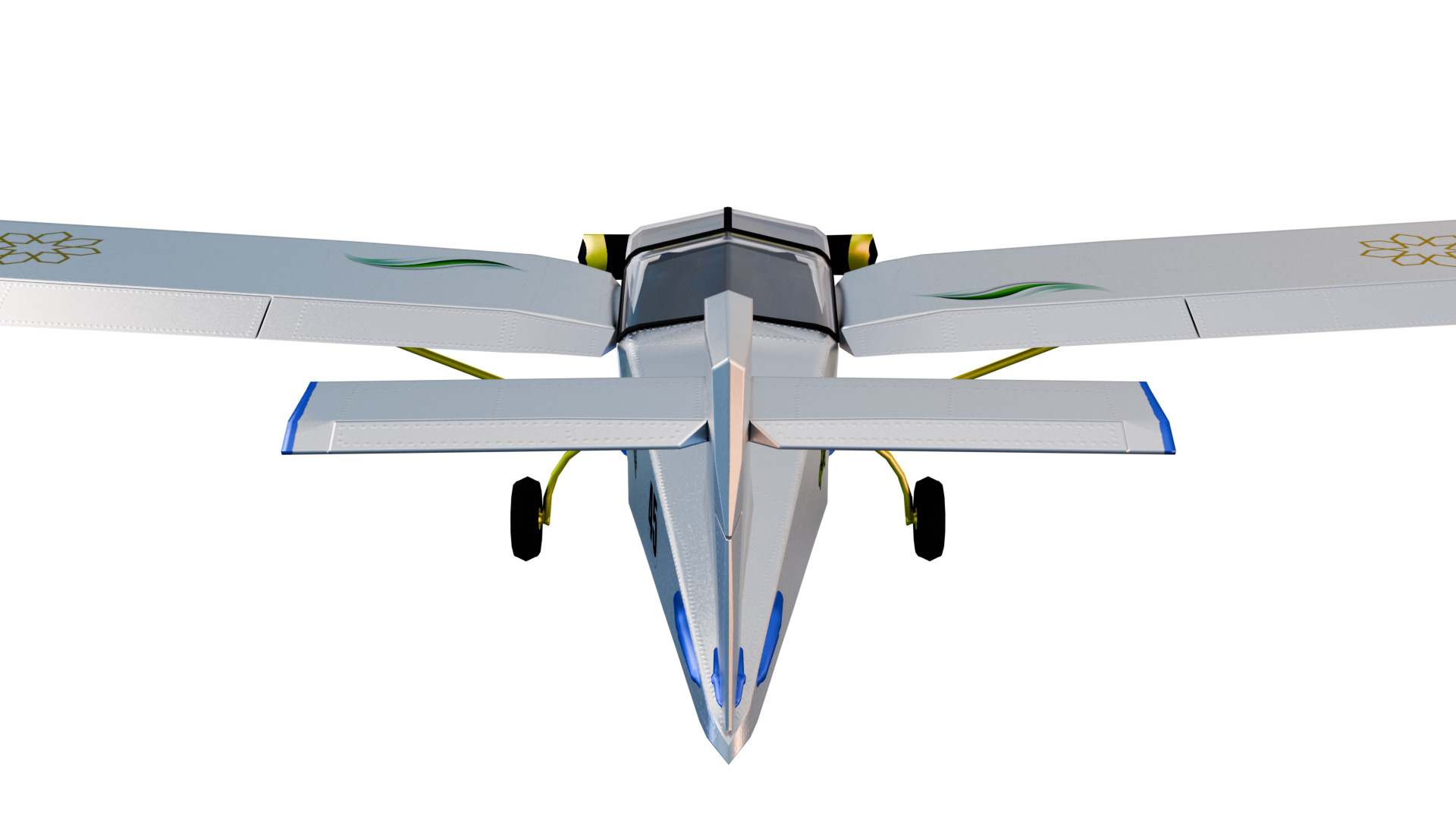 Safari Plane - Medium Poly Game-Ready 3D Model Low-poly 3D model_9