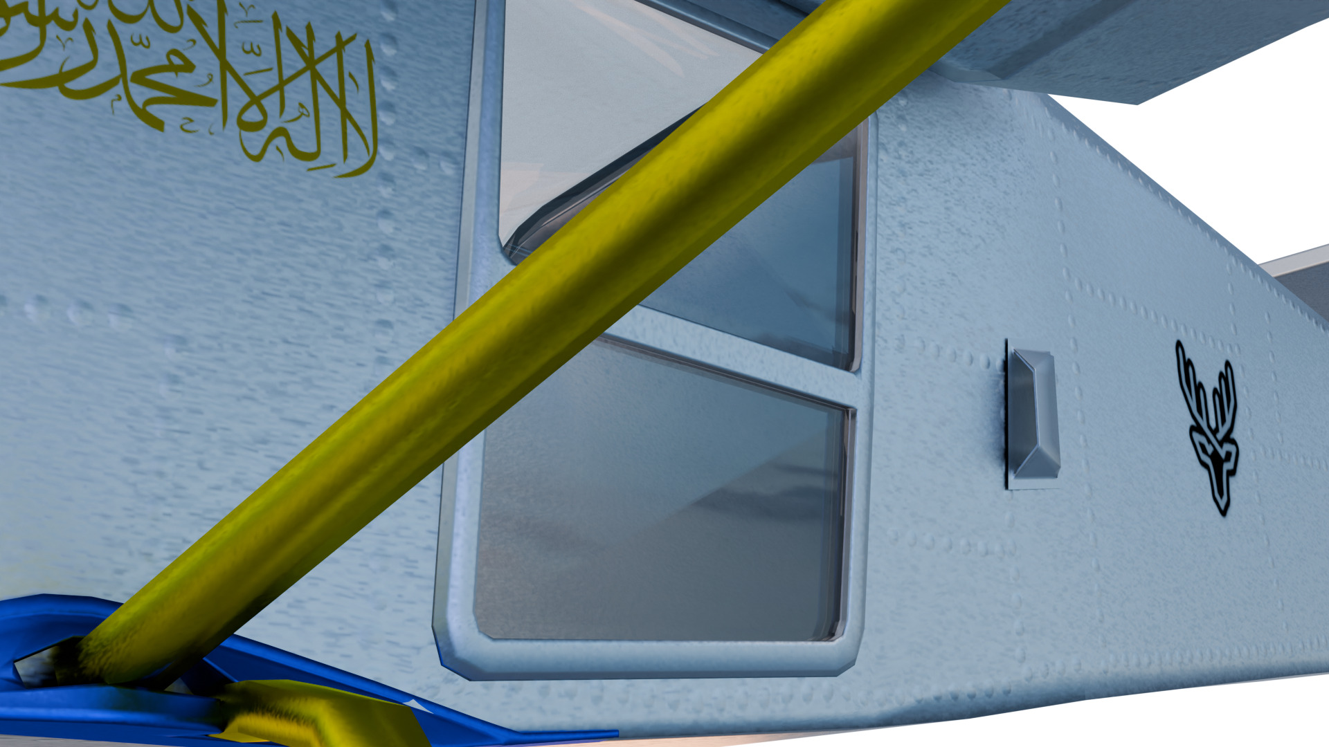 Safari Plane - Medium Poly Game-Ready 3D Model Low-poly 3D model_13