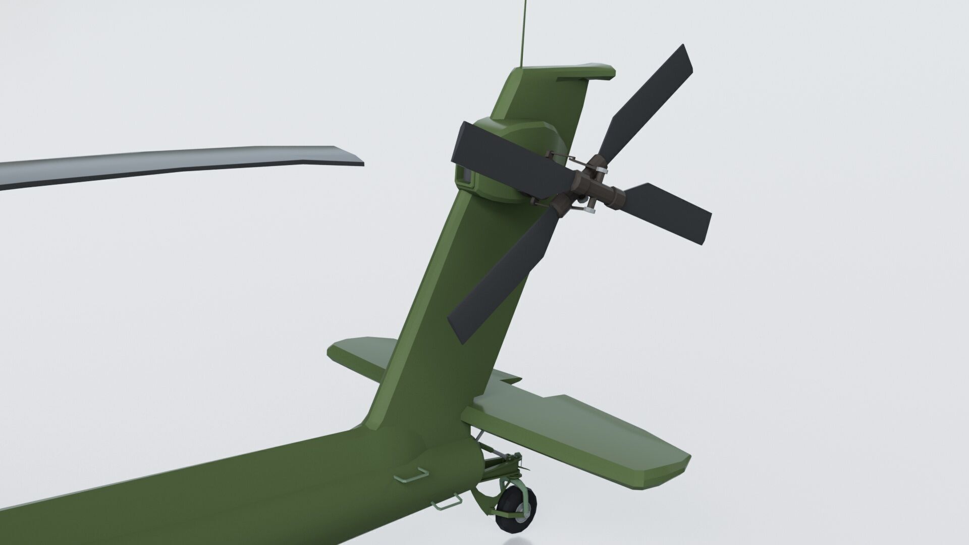 Apache Longbow Helicopter Military Vehicle Low-poly 3D model_8