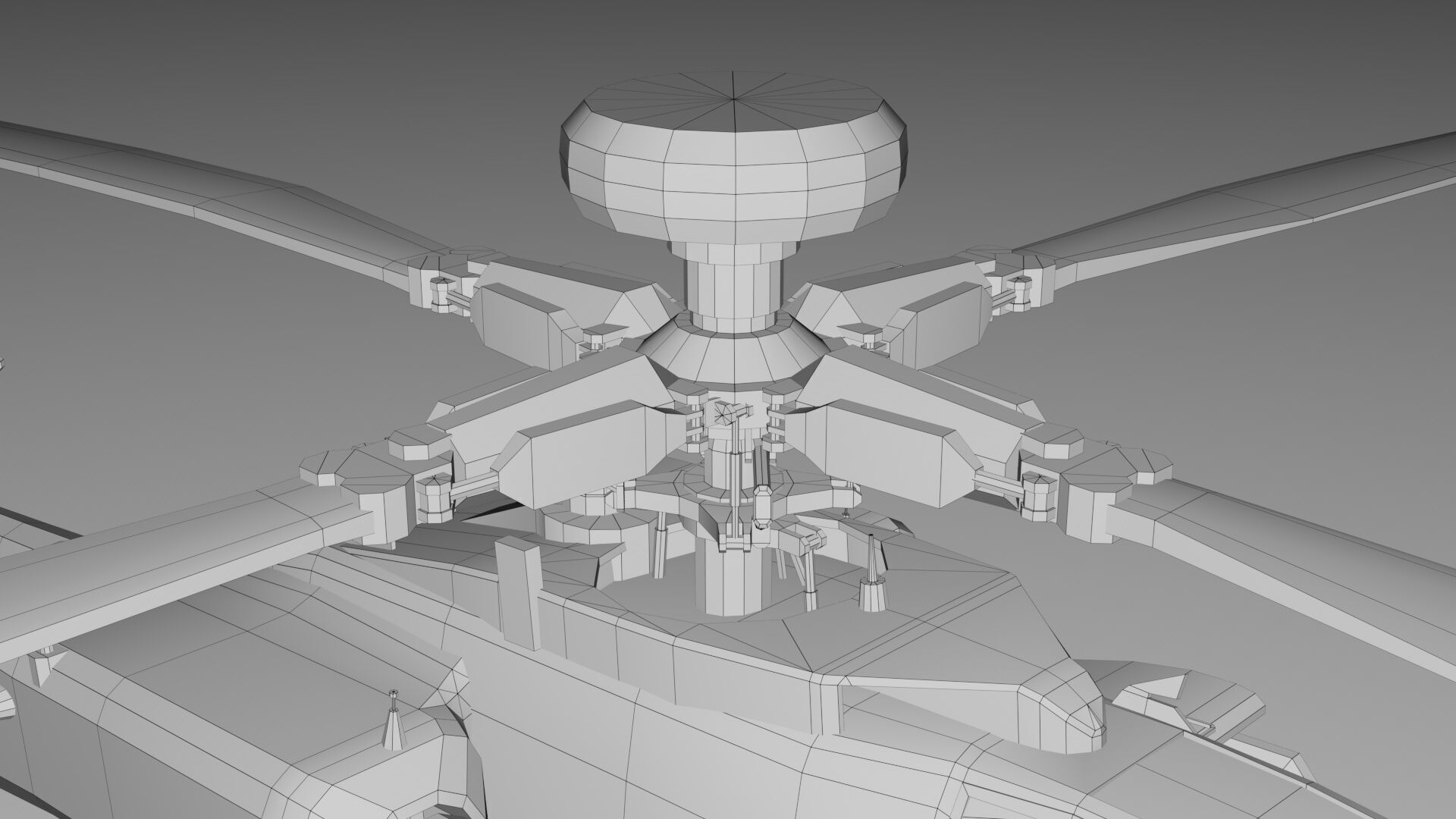 Apache Longbow Helicopter Military Vehicle Low-poly 3D model_5