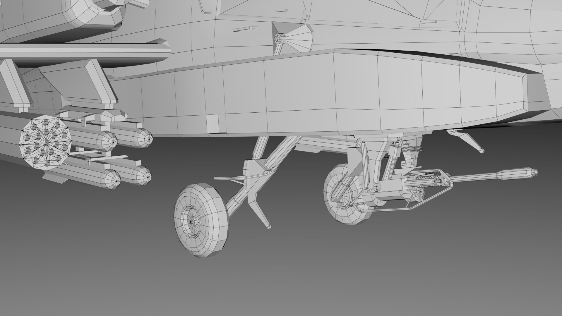 Apache Longbow Helicopter Military Vehicle Low-poly 3D model_7