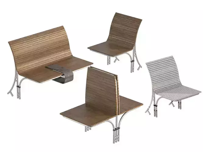 Linear Garden Bench Set