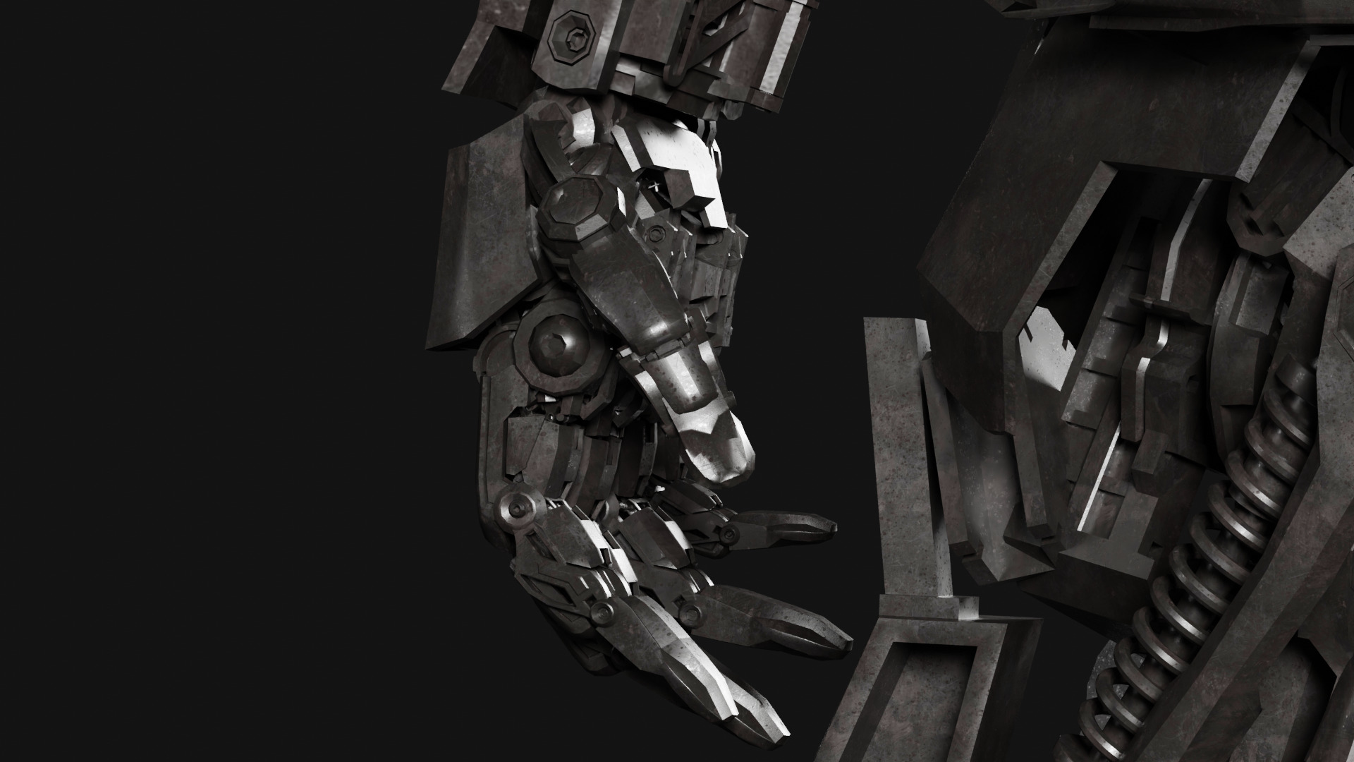 Cinematic Sci-Fi Tranformer - AAA Hard Surface 3D Model 3D model_8