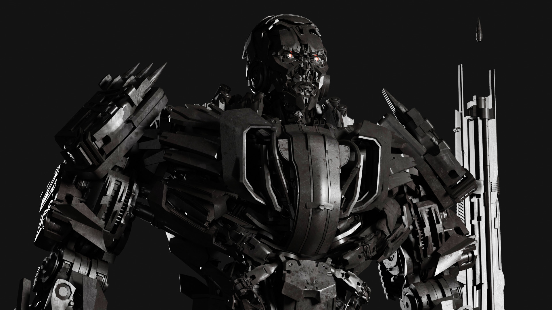 Cinematic Sci-Fi Tranformer - AAA Hard Surface 3D Model 3D model_7