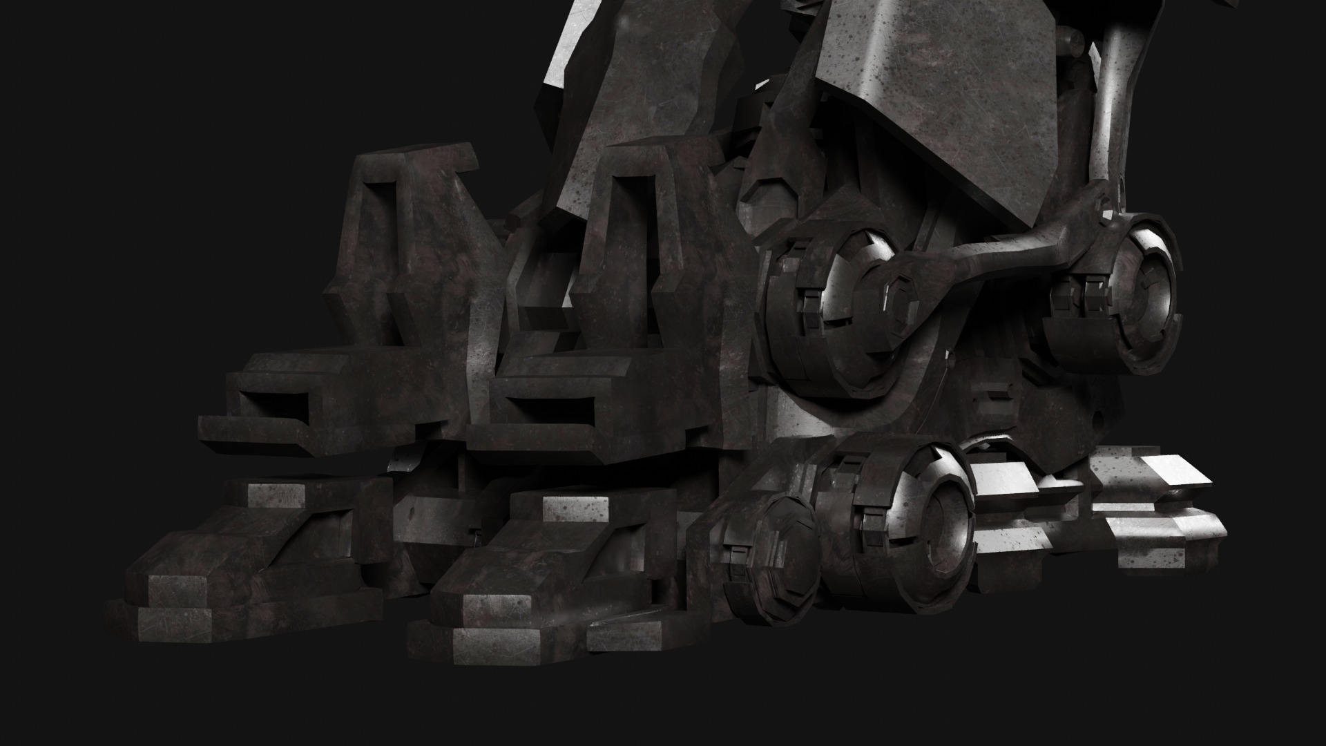 Cinematic Sci-Fi Tranformer - AAA Hard Surface 3D Model 3D model_9