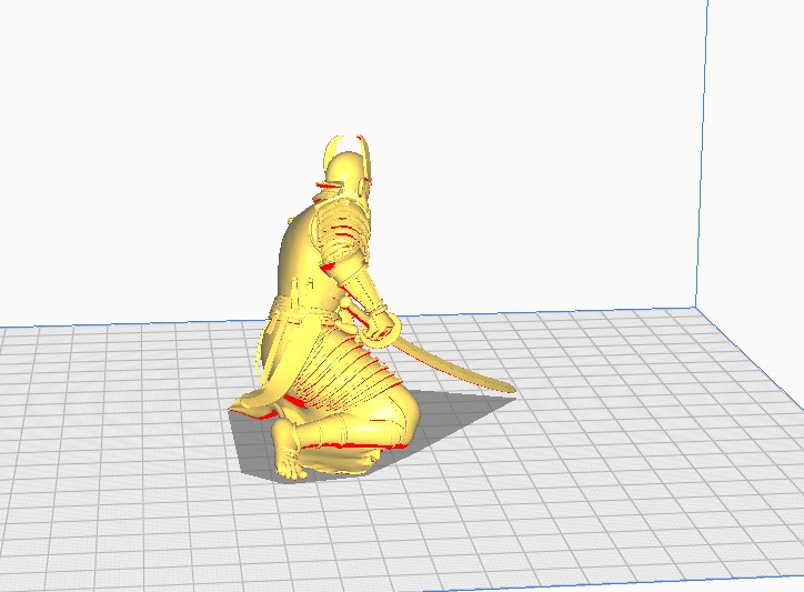 Battle-Weary Samurai in Resting Pose with Katana 3D print model_2