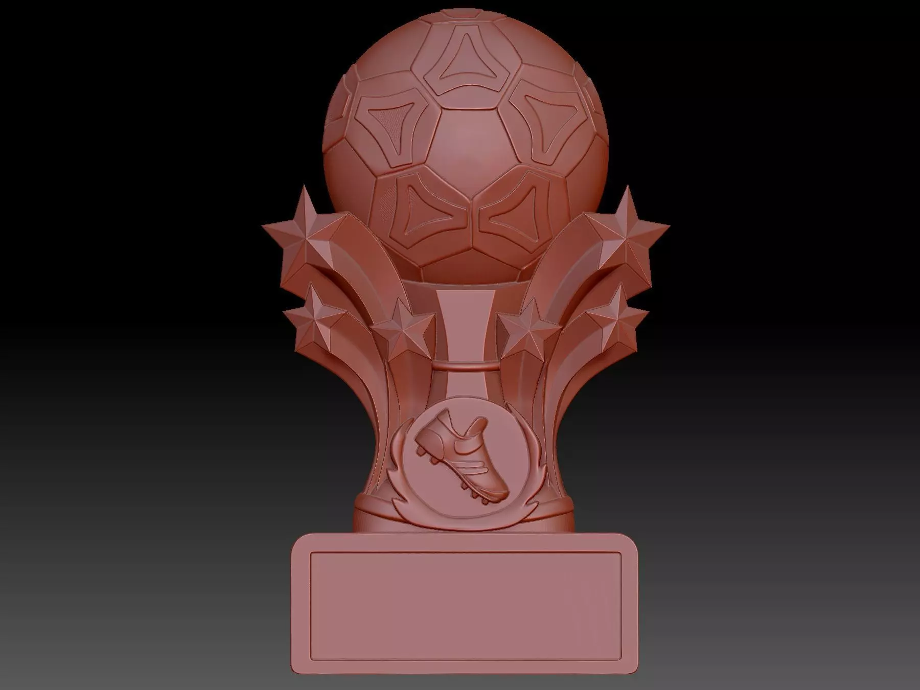 Football Cup 3D print model_0