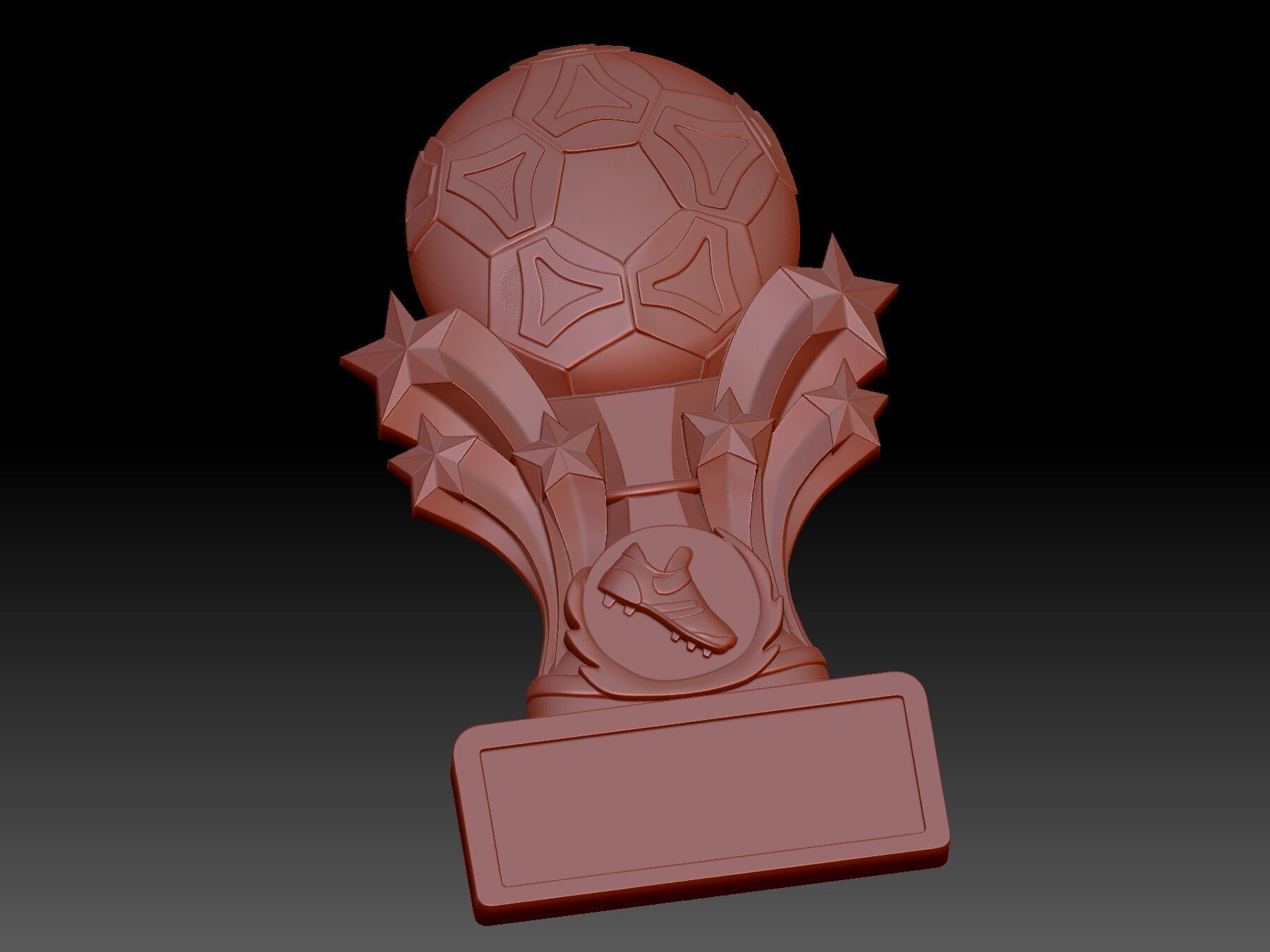 Football Cup 3D print model_3