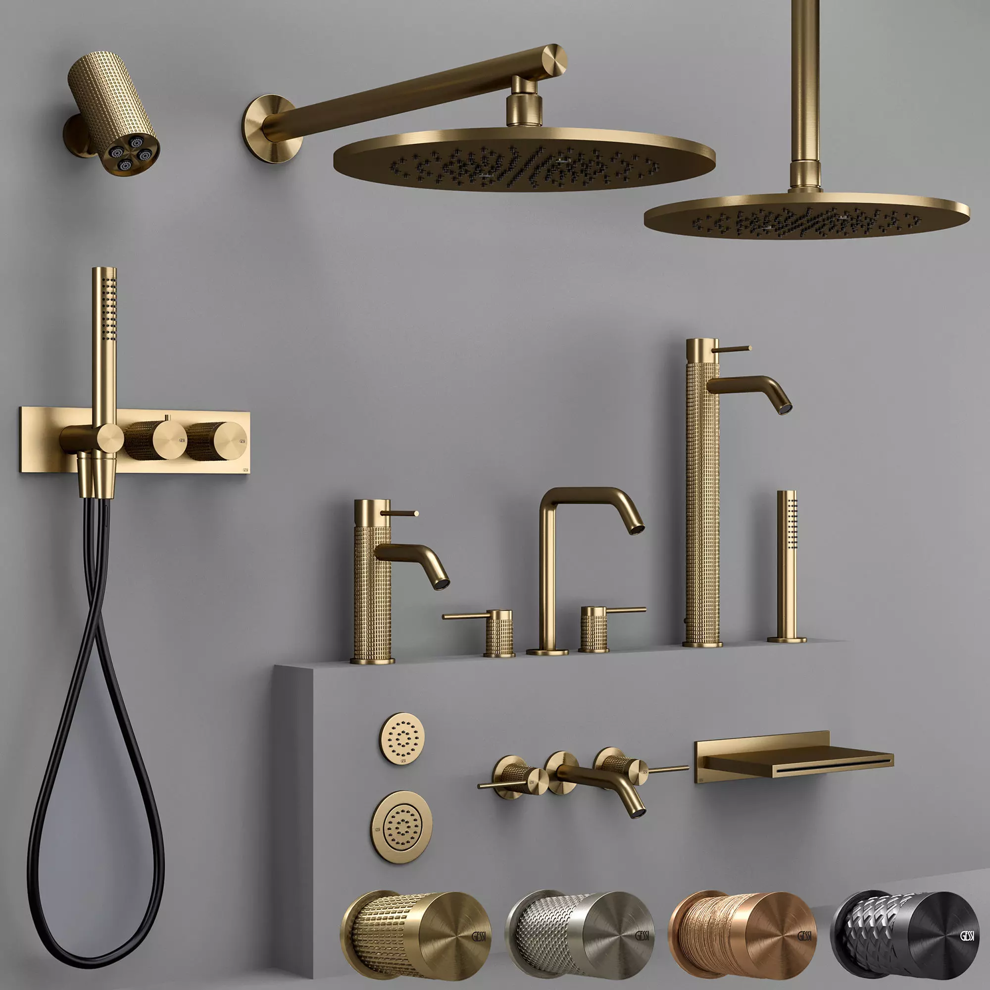 Gessi 316 collection bathroom faucet set S 3D model