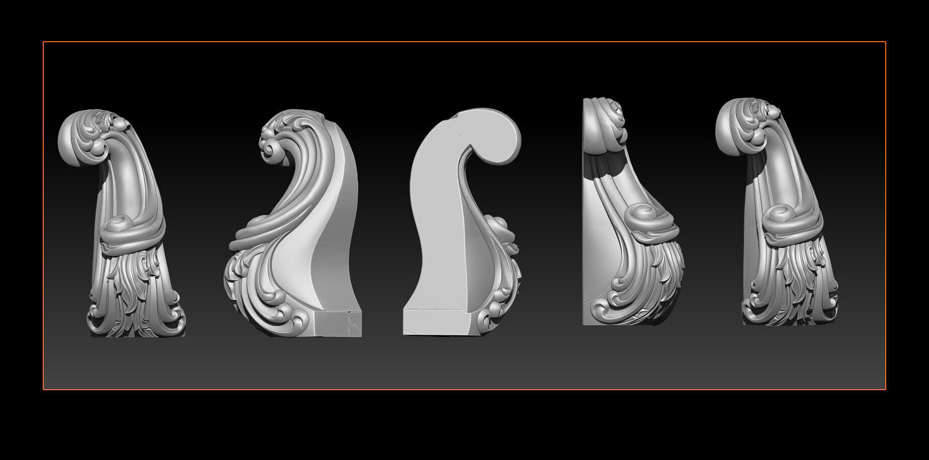 Classic Table and Chair Leg Model Kit -047 3D print model_12