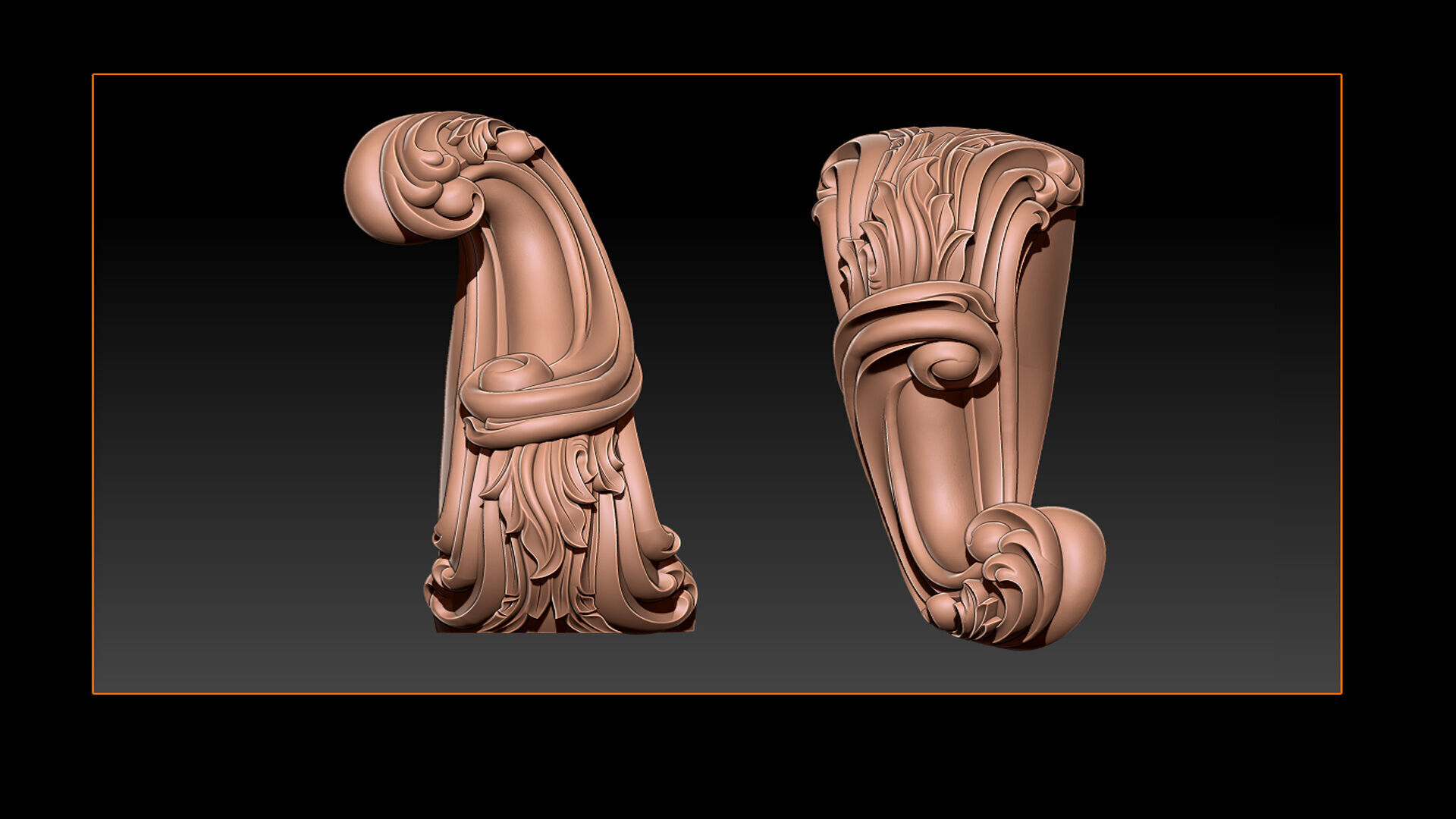 Classic Table and Chair Leg Model Kit -047 3D print model_9