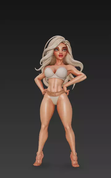 Anime Girl Character - Full Body 3D Figure 3D print model