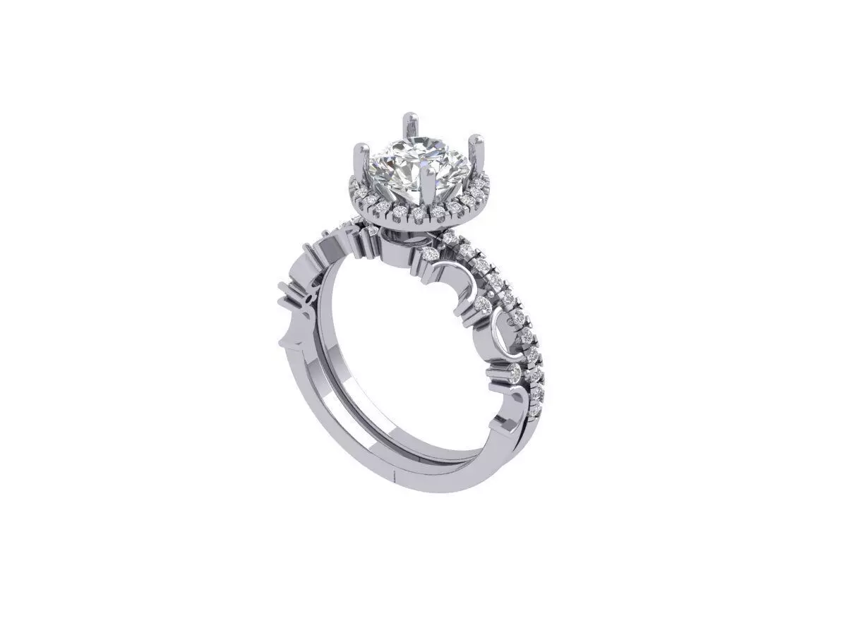 Engagement-ring 3D print model_0