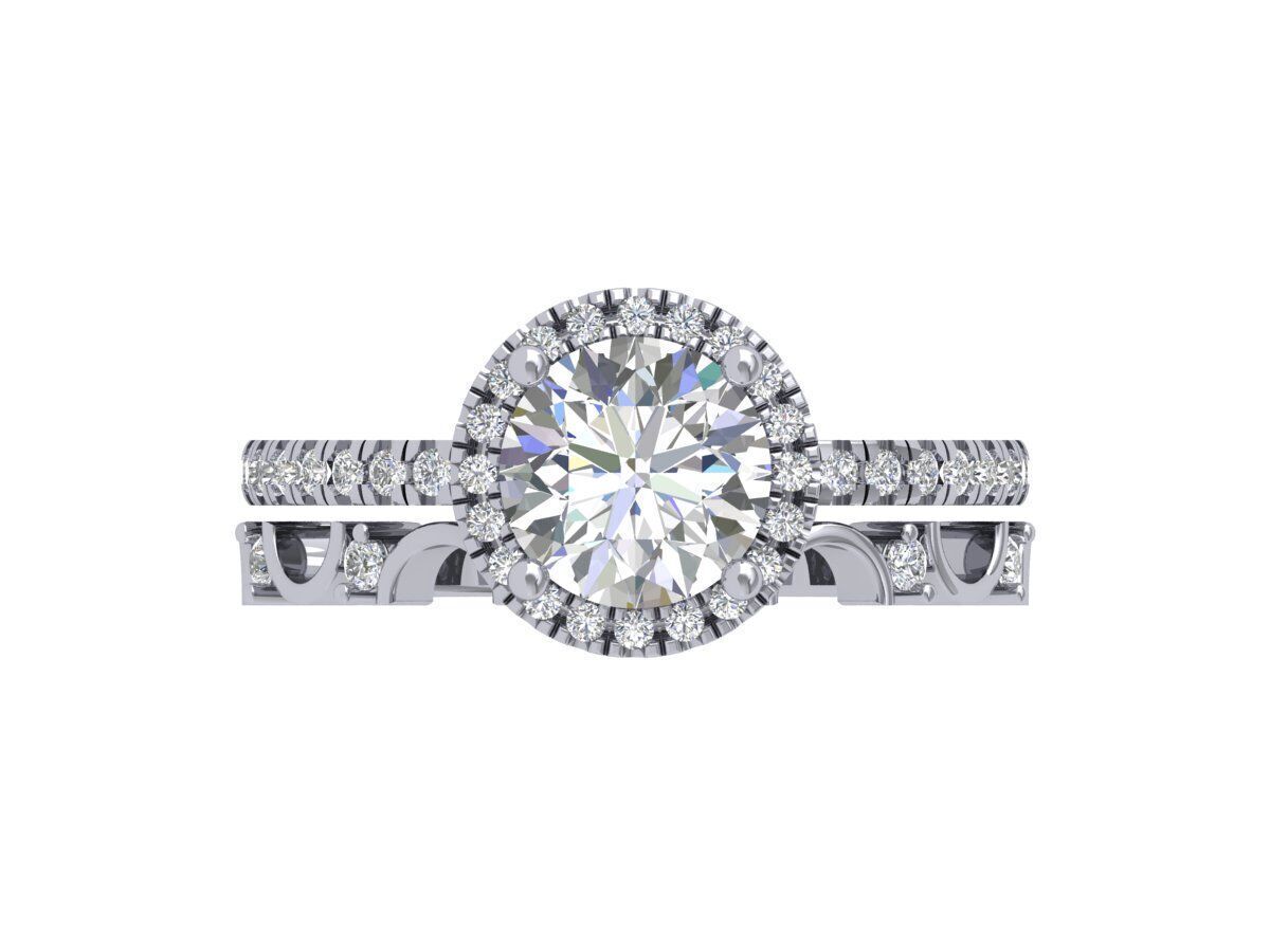 Engagement-ring 3D print model_3