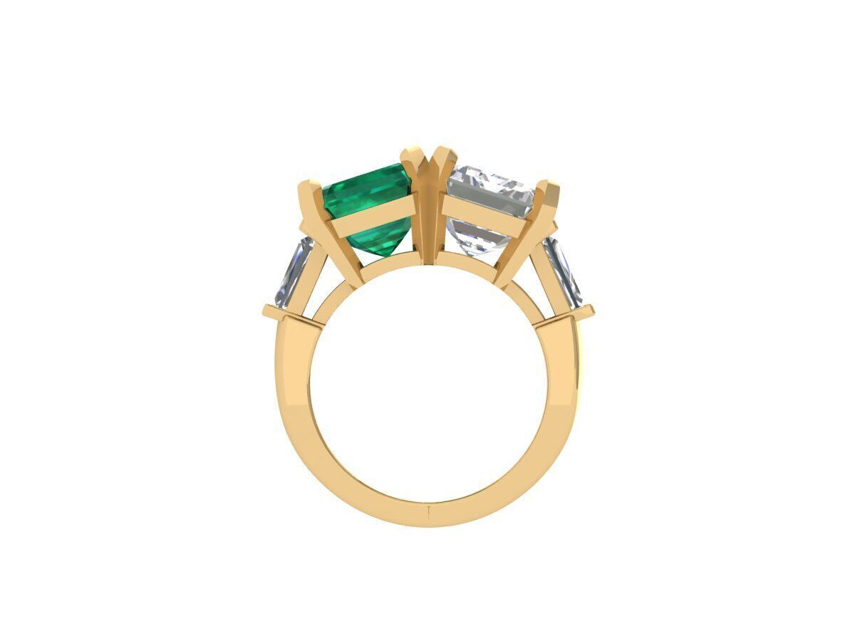 2-Stone-Ring 3D print model_4