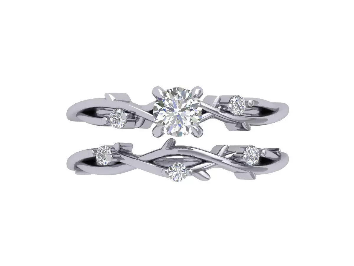 Engagement-ring 3D print model_0