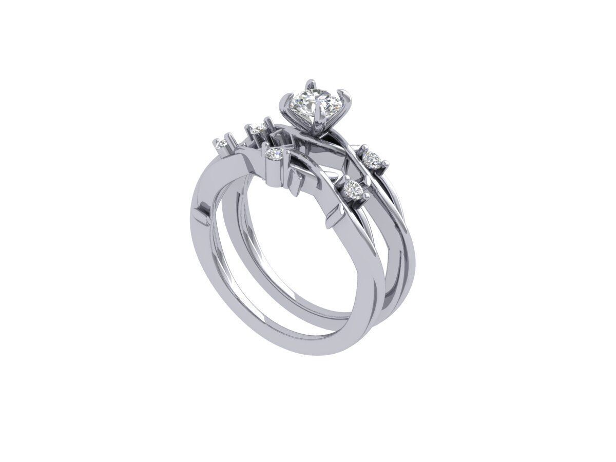 Engagement-ring 3D print model_5