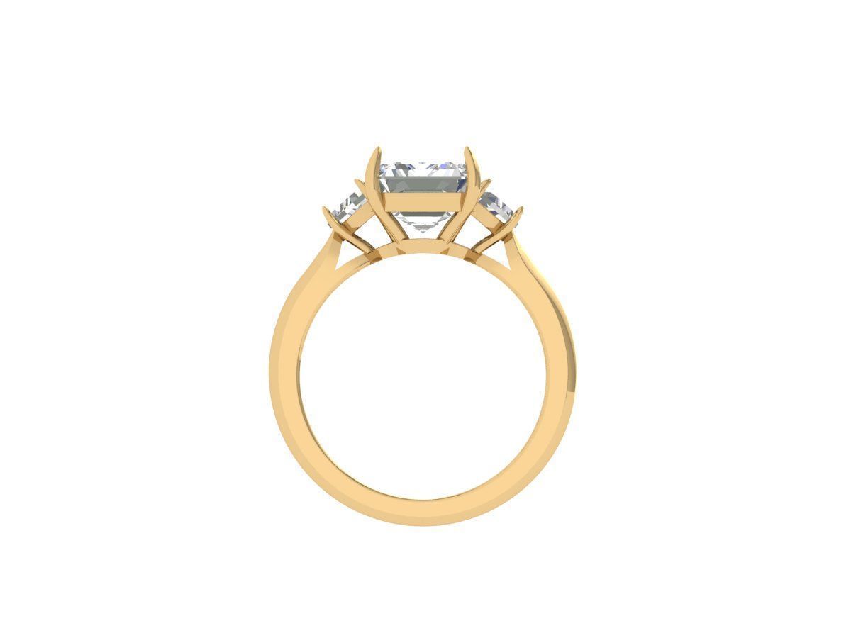 3-Stone-Ring 3D print model_2