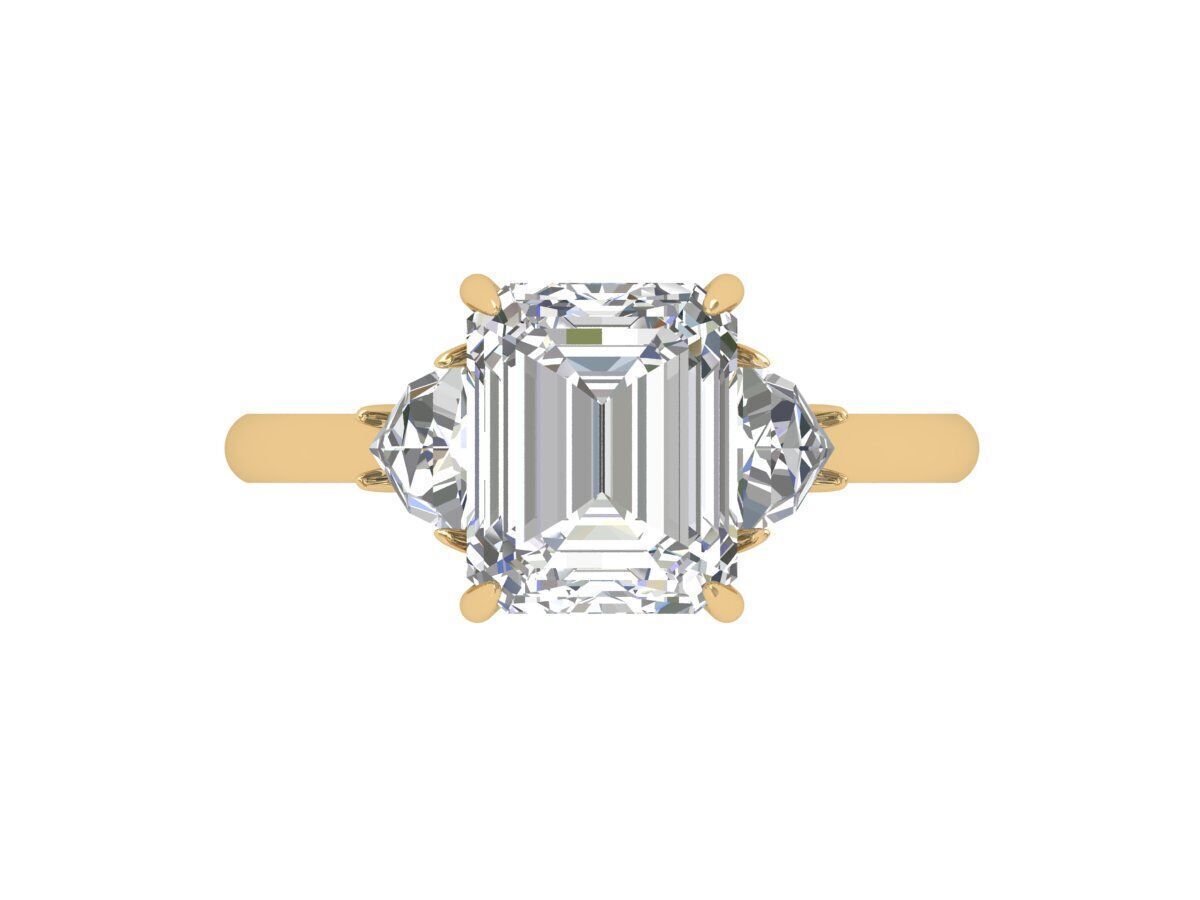 3-Stone-Ring 3D print model_1