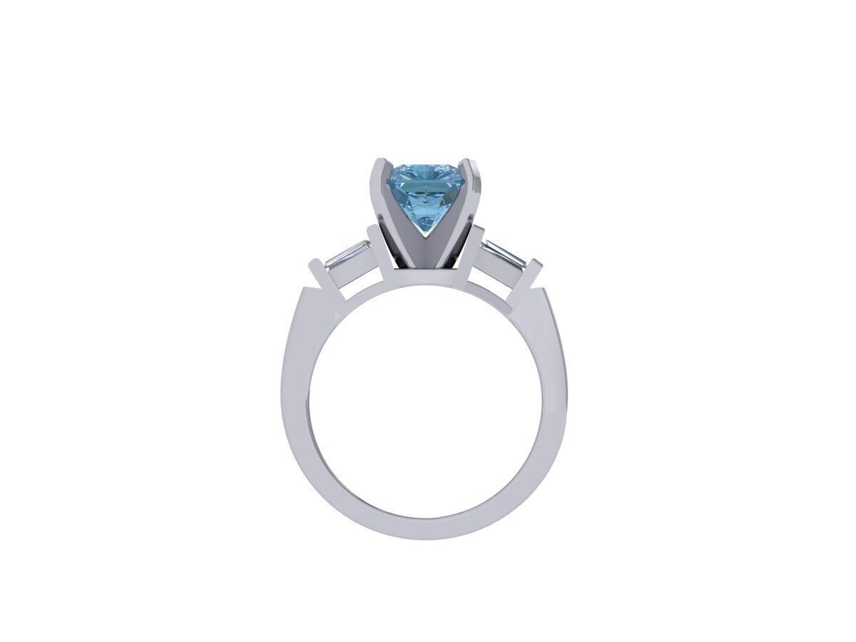 Asscher Ring 3D print model_4