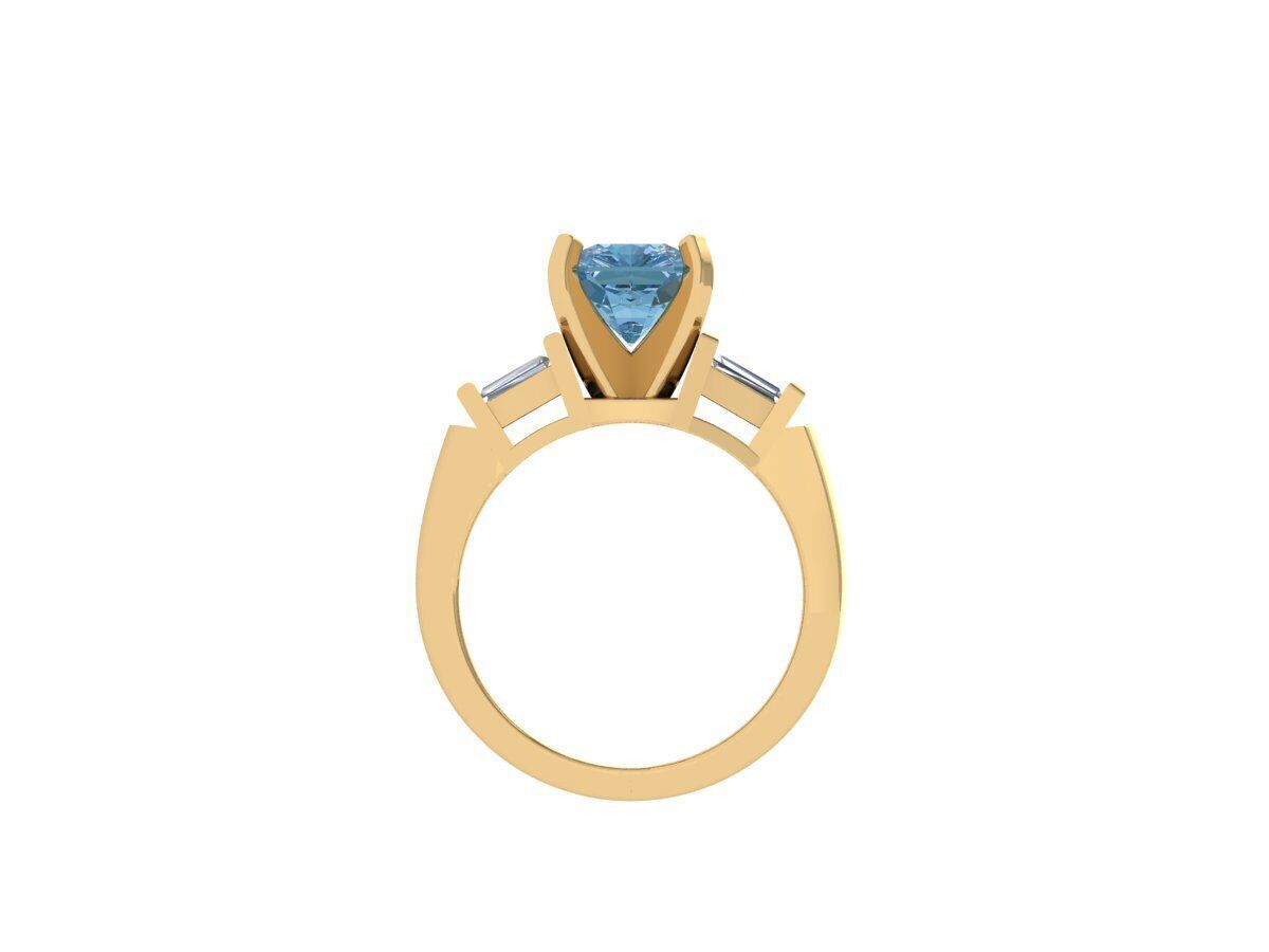 Asscher Ring 3D print model_5