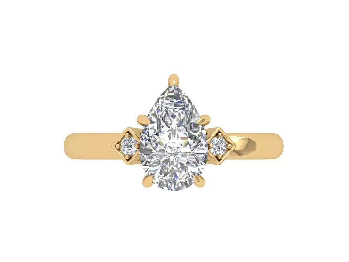 3-Stone-Ring 3D print model_0