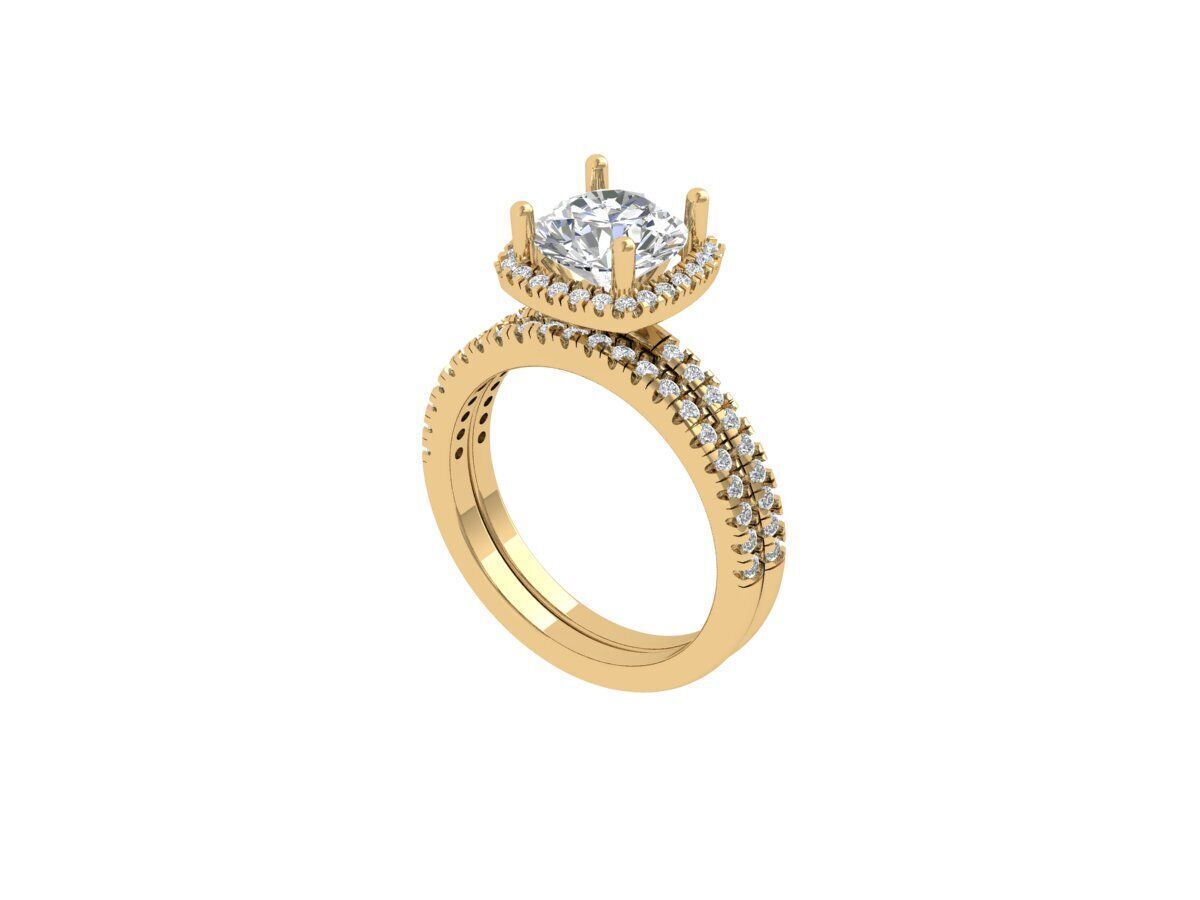 Engagement-ring 3D print model_3