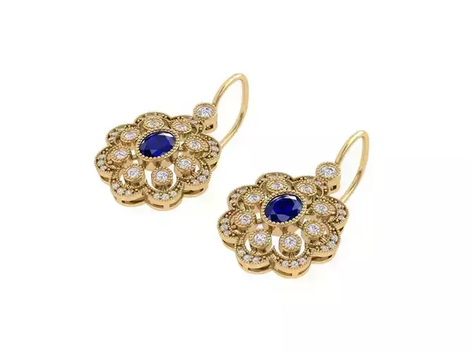 Art-Deco-Earing 3D print model
