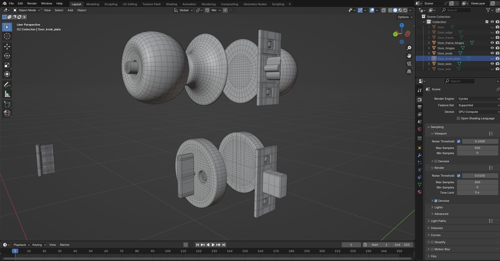 Door Design CG43 3D model_7