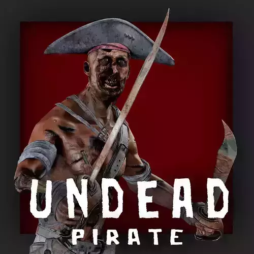 PIRATE UNDEAD 2 Low-poly 3D model