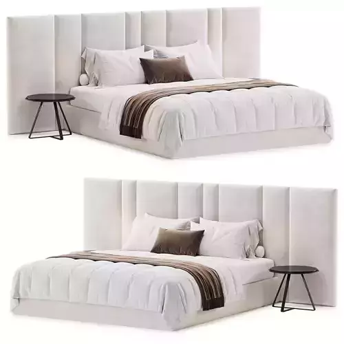 Futuro Bed with wide Headboard By Sensorsleep