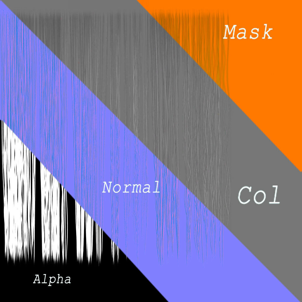 10 Real-time Women Hairstyles collection 03 Low-poly 3D model_3