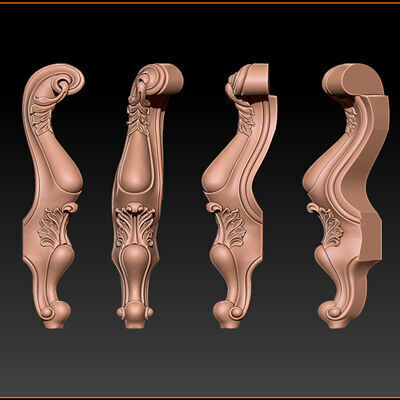 Classic Table and Chair Leg Model Kit - 049 3D print model_15