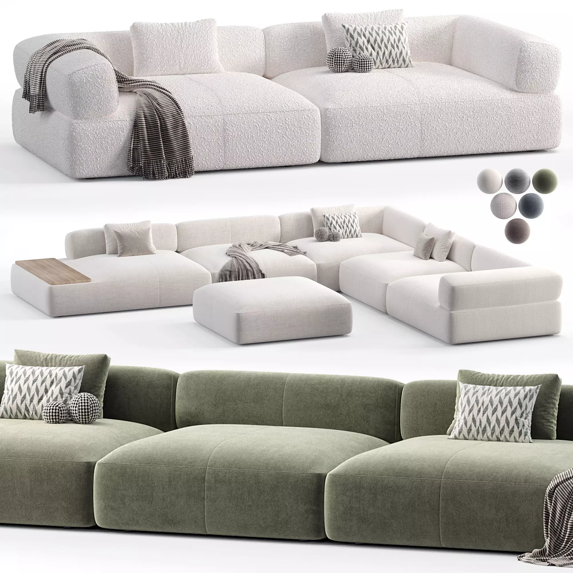 ALBALONGA Sofa Low-poly 3D model