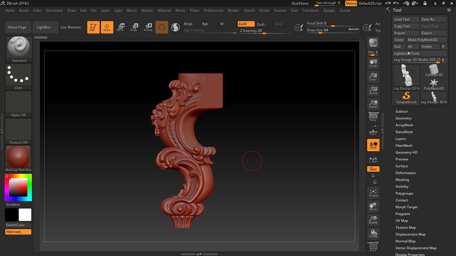 Classic Table and Chair Leg Model Kit - 059 3D print model_15