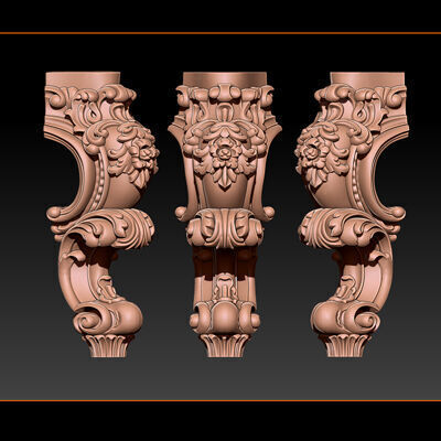 Classic Table and Chair Leg Model Kit - 059 3D print model_18