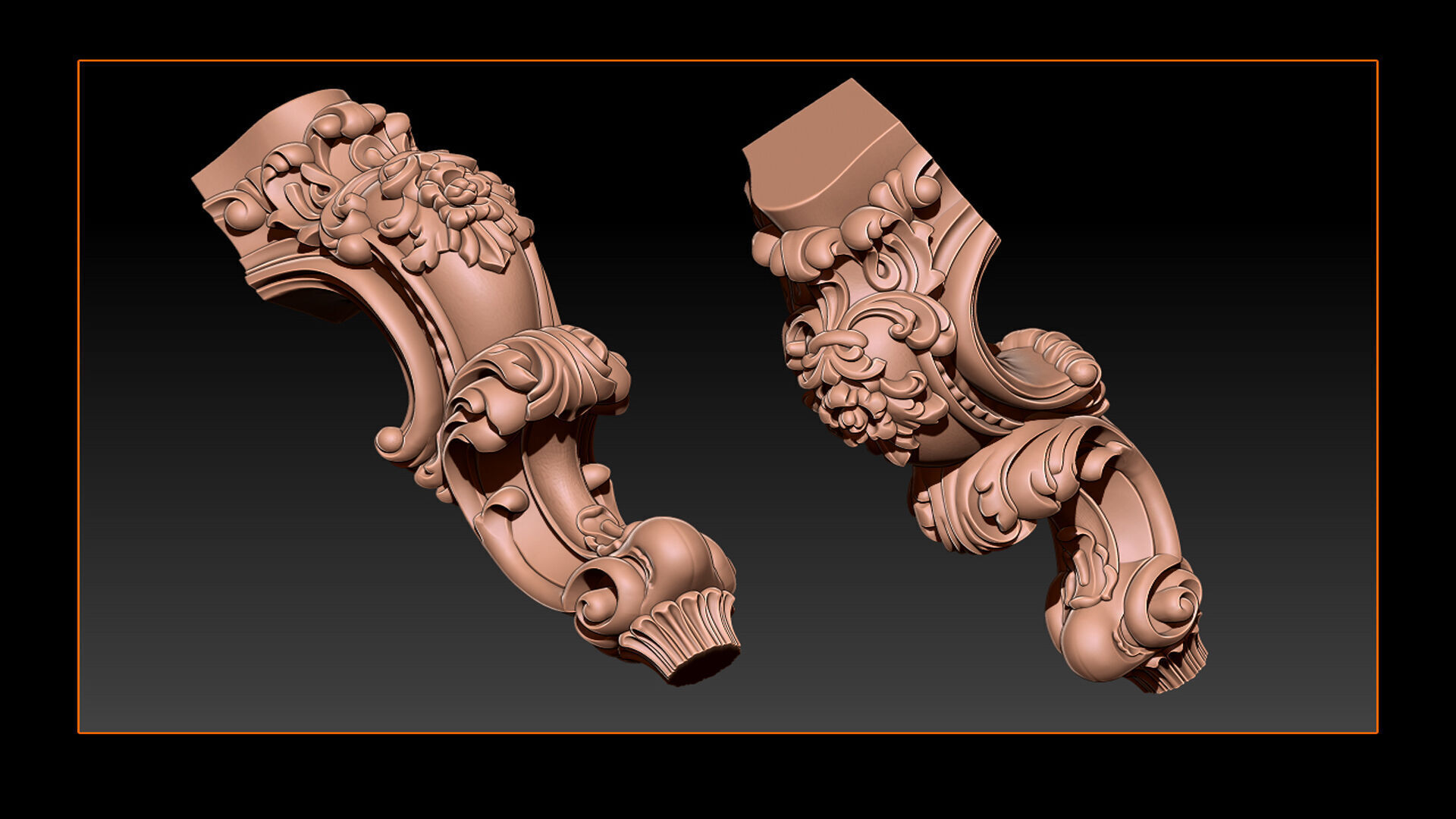 Classic Table and Chair Leg Model Kit - 059 3D print model_10