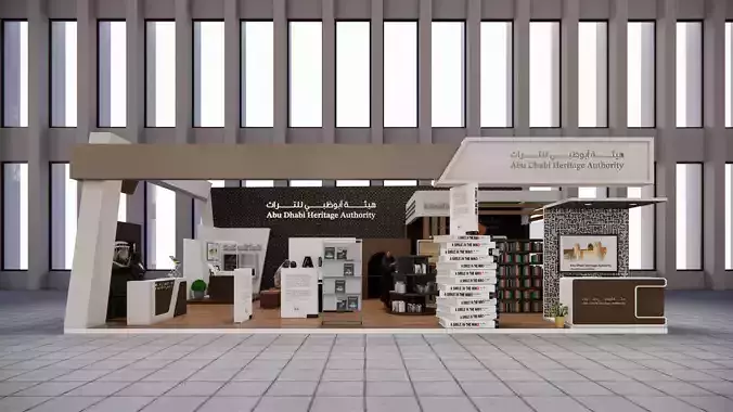 Exhibition event booth 3D model