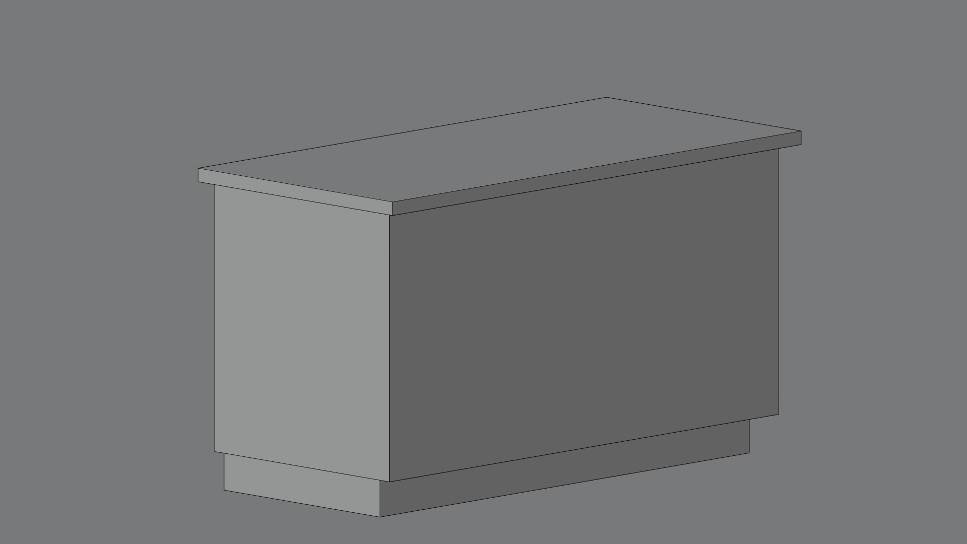 Industril Counter Bar Low-poly 3D model_3