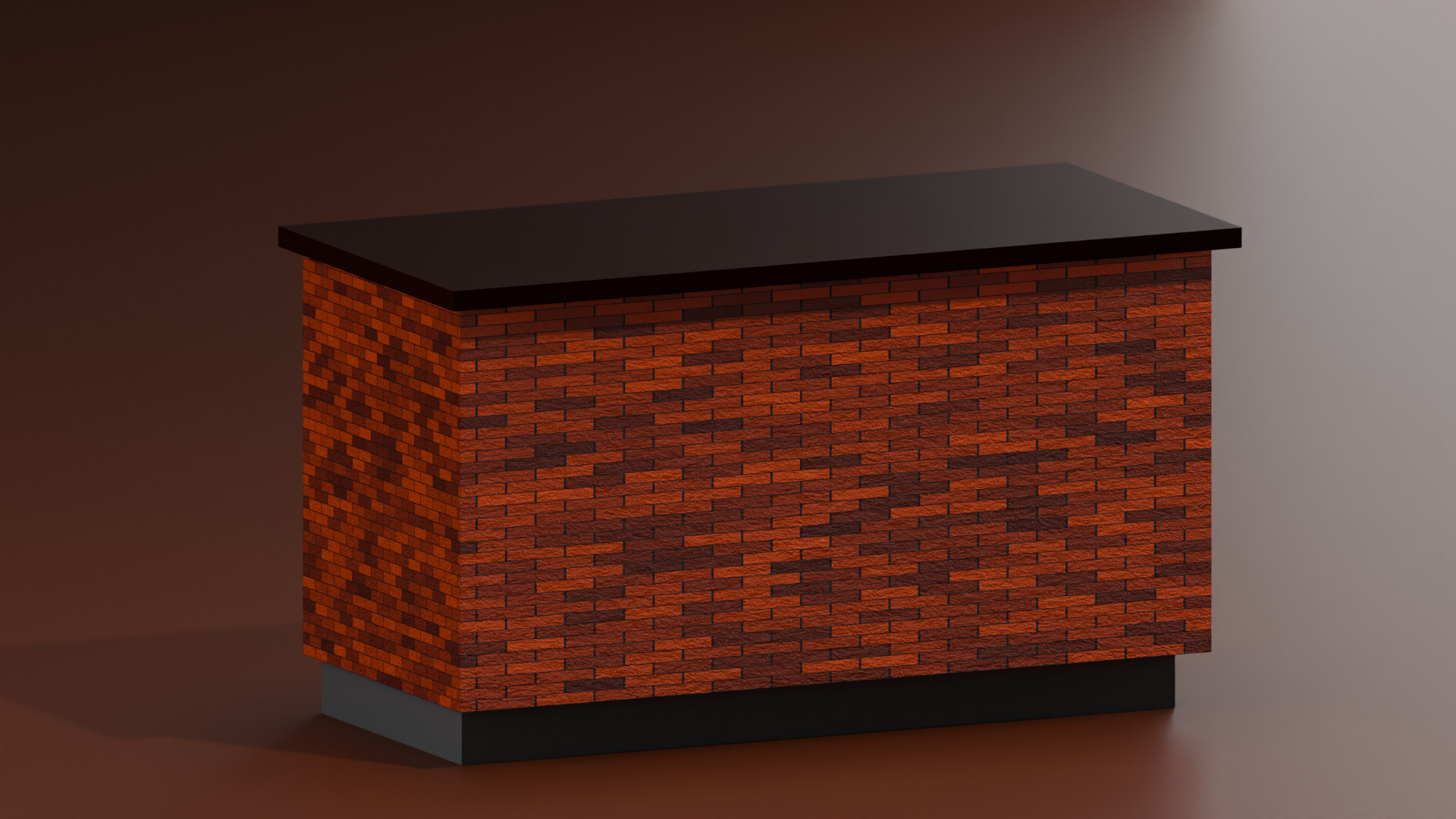 Industril Counter Bar Low-poly 3D model_4