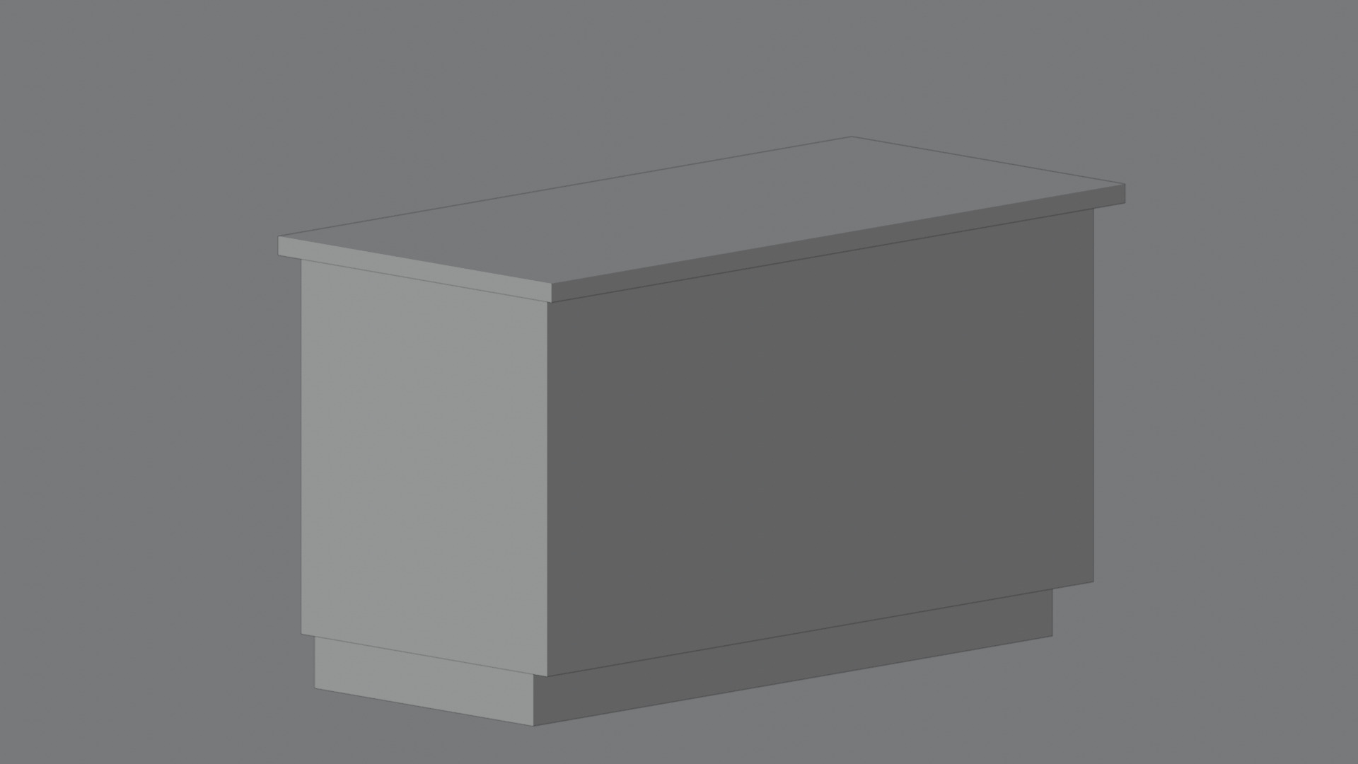 Industril Counter Bar Low-poly 3D model_2