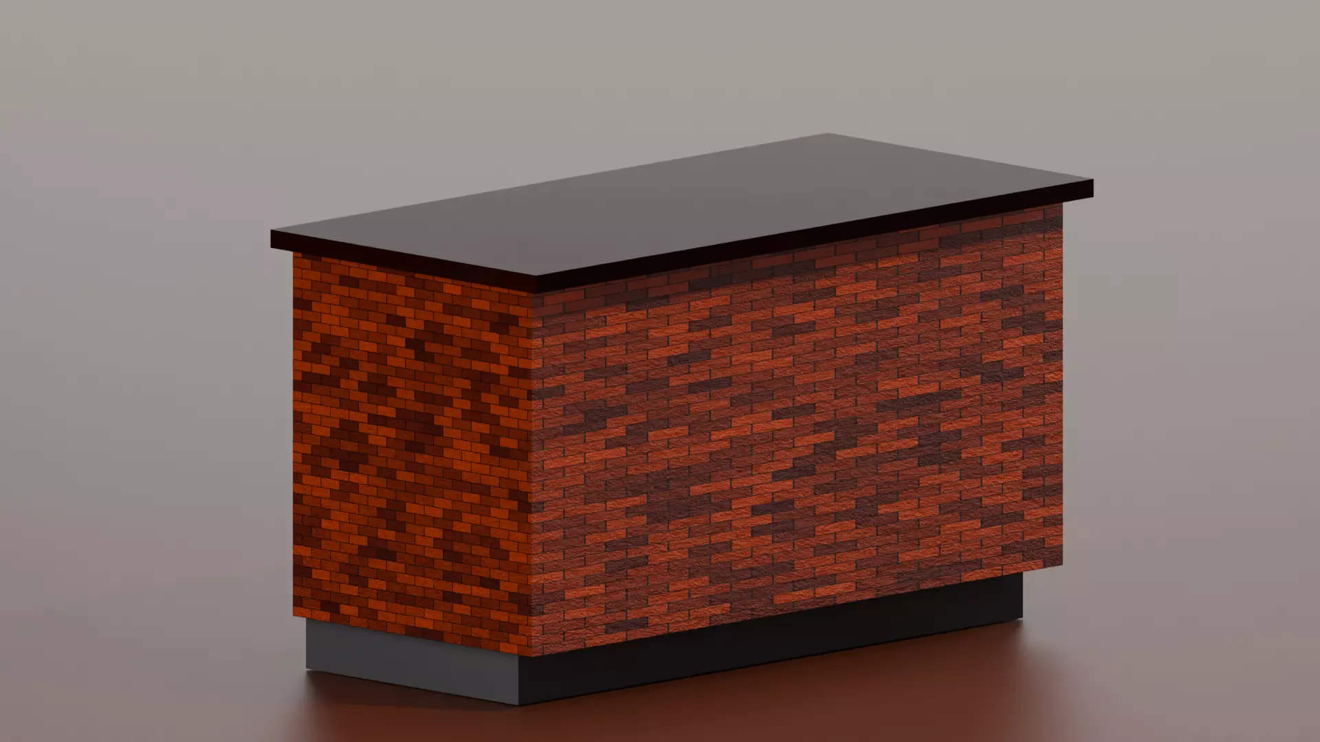 Industril Counter Bar Low-poly 3D model_0