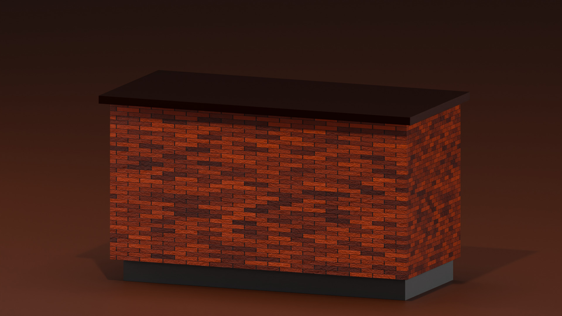 Industril Counter Bar Low-poly 3D model_5