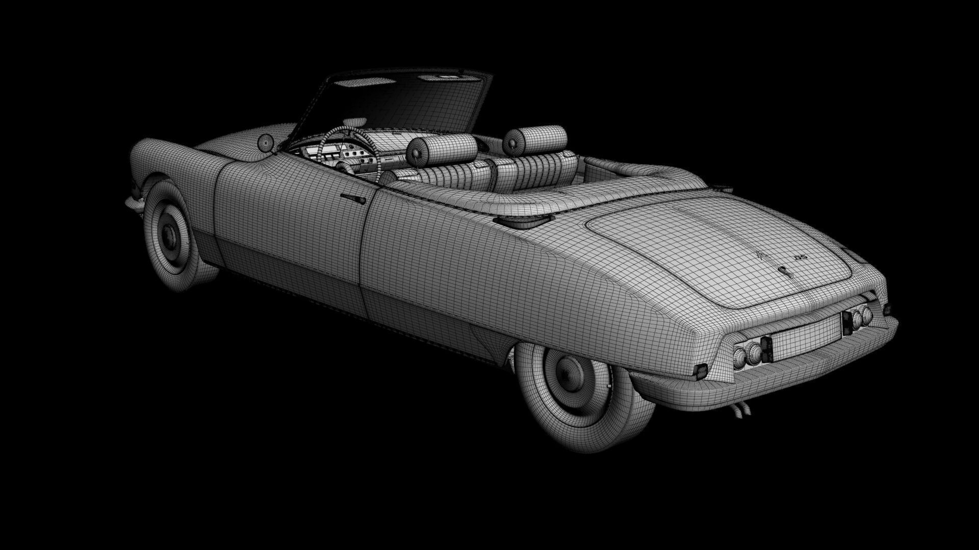Citroen DS21 Cabrio 1965 3D model_16