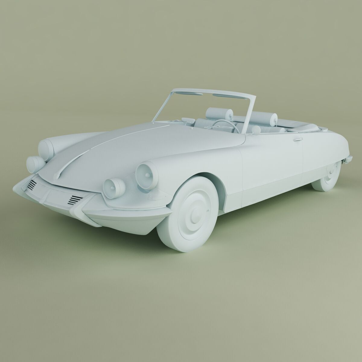 Citroen DS21 Cabrio 1965 3D model_10