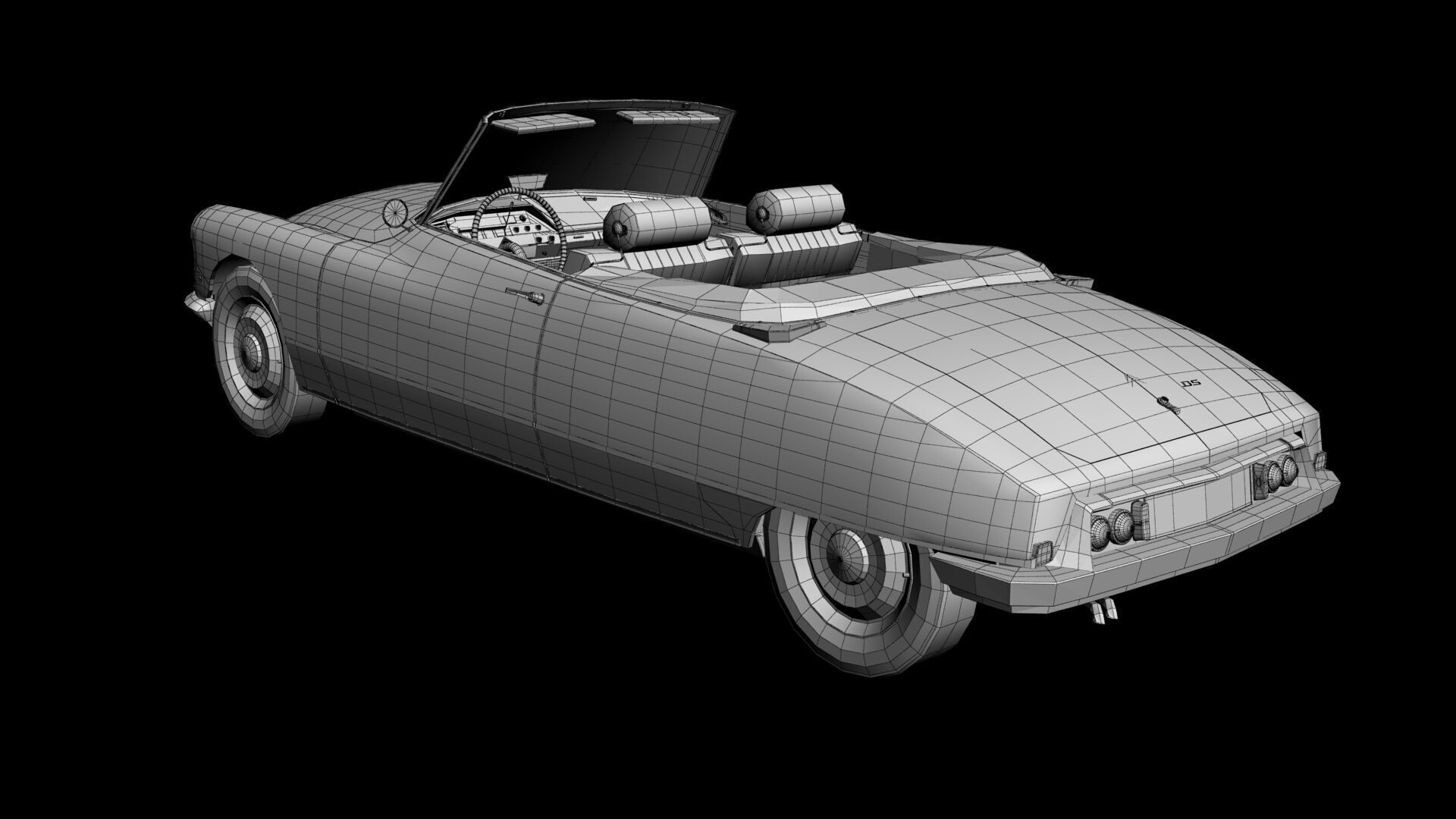 Citroen DS21 Cabrio 1965 3D model_15